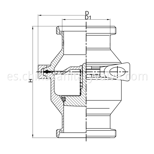 DIN Sanitary Hygienic Non-Return Valves Male Ends